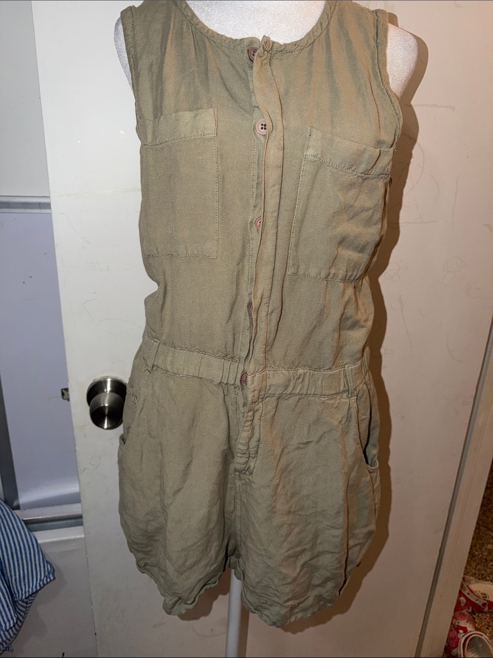 Rip Curl Beige Sleeveless Romper